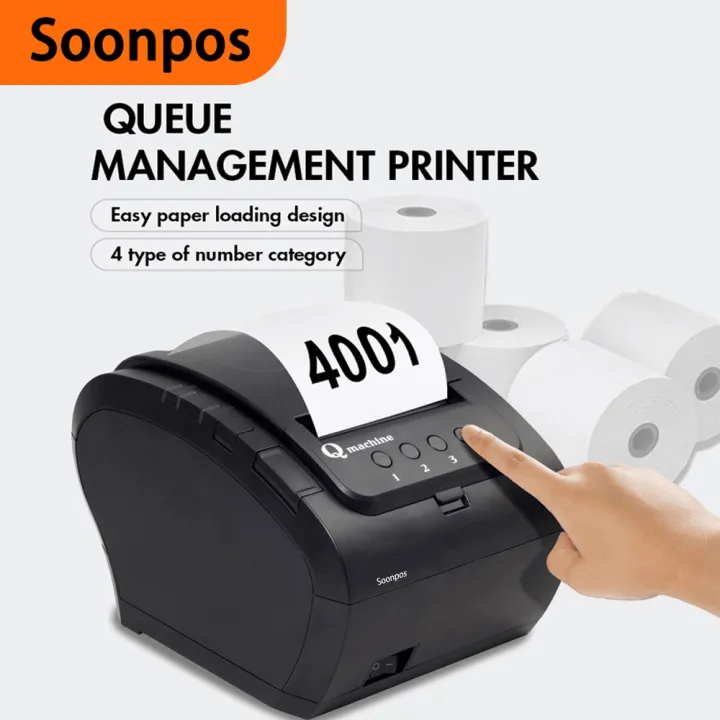 Soonpos 80mm Queue Ticket Ther - đánh giá và giá Commercial Printing Inc