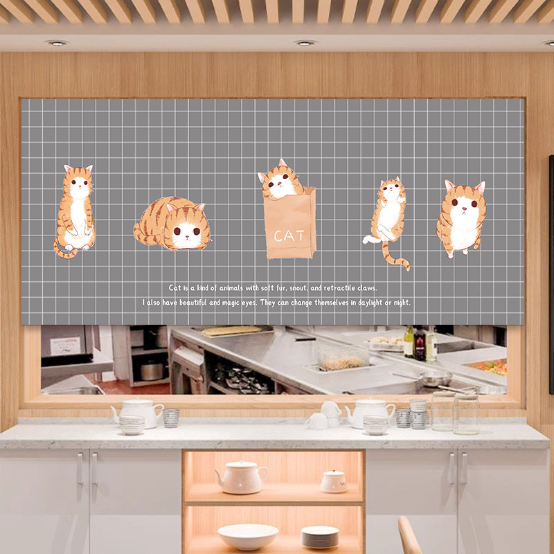 VIKAMA Grey Grid Cartoon Noren - đánh giá và giá Commercial Printing Rates