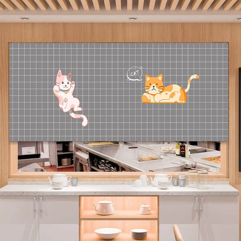 VIKAMA Grey Grid Cartoon Noren - đánh giá và giá Commercial Printing Rates