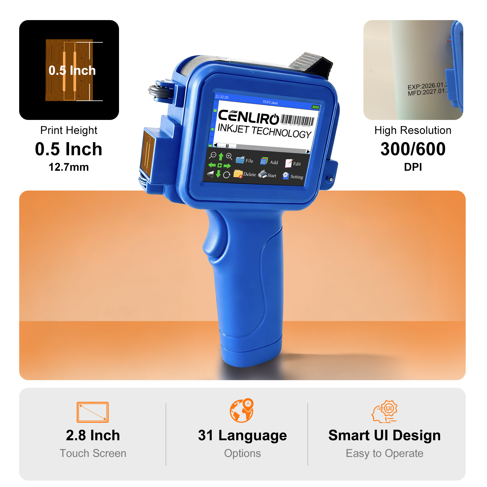 Cenliro Mini Handheld Inkjet P - đánh giá và giá Commercial Printing Inc