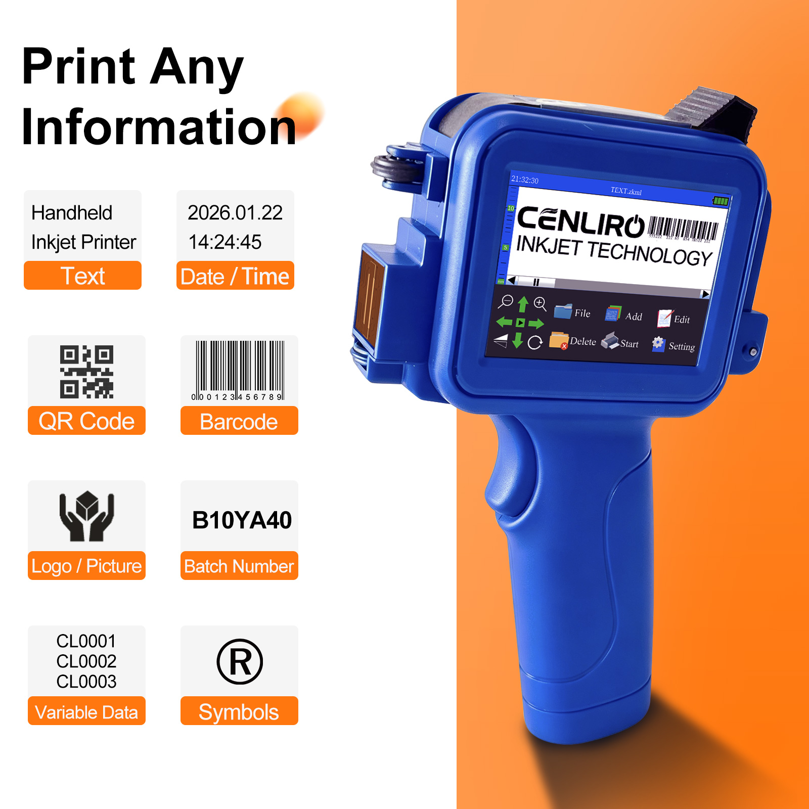 Cenliro Mini Handheld Inkjet P - đánh giá và giá Commercial Printing Inc