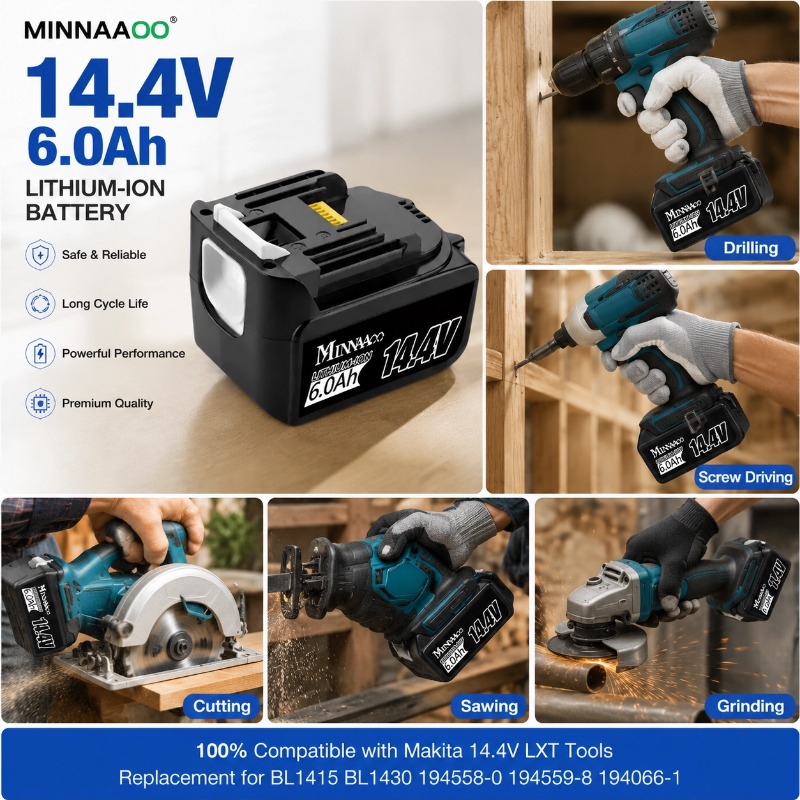 For Makita 14.4V 6.0Ah 5.0Ah L - đánh giá và giá Makita Drill Hp1640