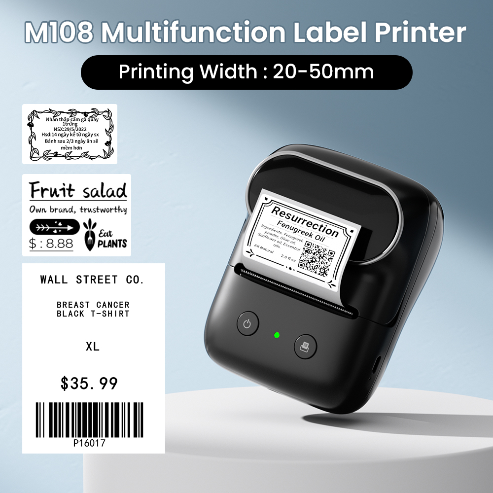 Phomemo M108 Portable Label Pr - đánh giá và giá Commercial Printing Inc