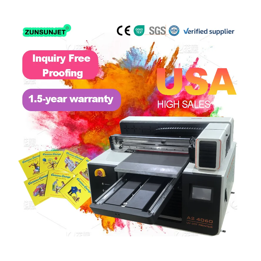 Small A2 Flatbed UV Dtf Inkjet - đánh giá và giá Uv Flatbed Printer